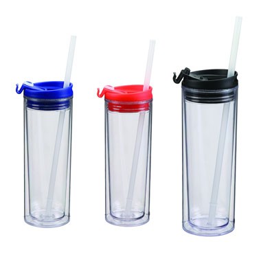 14oz Double Wall Sip Top Tumbler w/Straw (BPA Free) 2