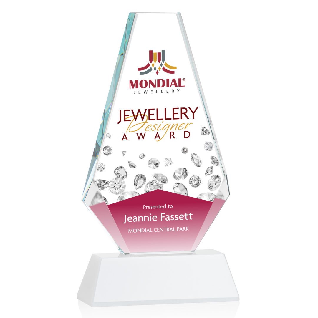 Kingsley VividPrint™ Award on Newhaven Base - White 10