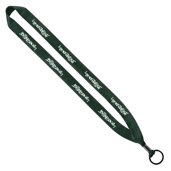 3/4" Polyester Lanyard with Metal Crimp & Split-Ring 35