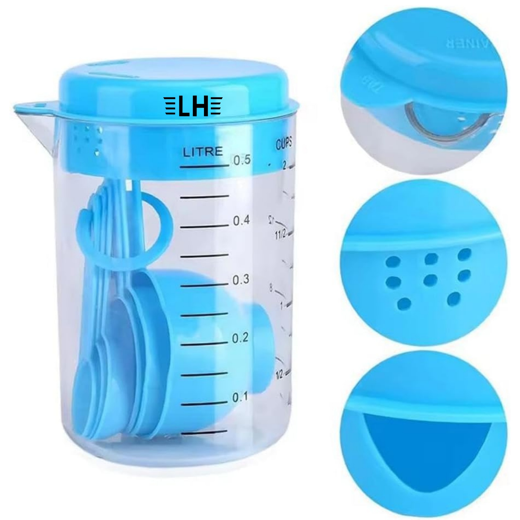 Kitchen Tools Plastic Measuring Spoon and Cup Set 2
