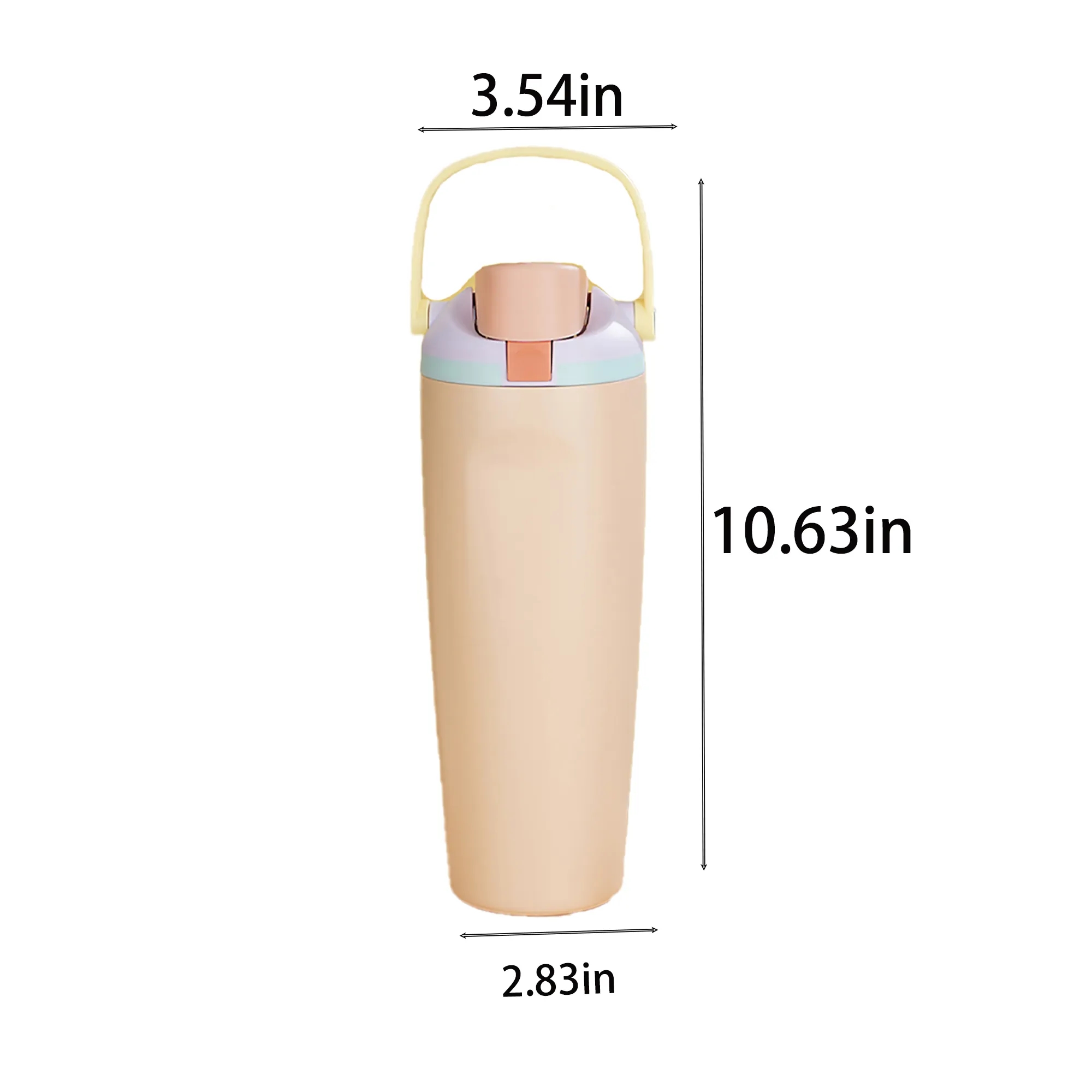 30oz Stainless Steel Water Bottle with Straw, custom water bottle with logo imprint 3