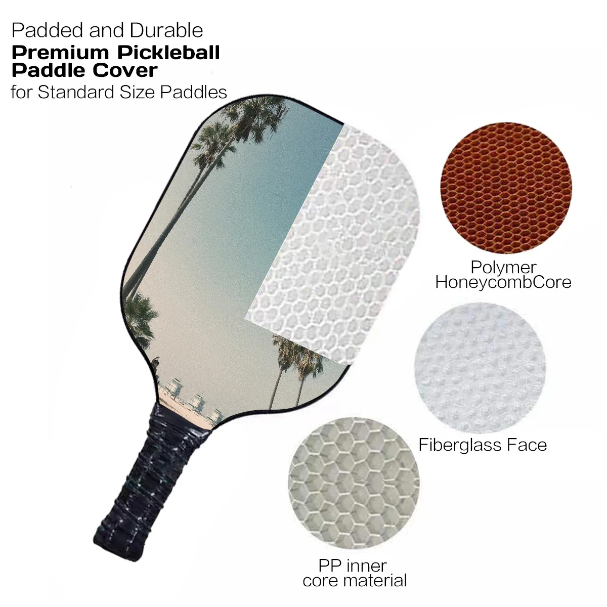 StrikeMaster Fiberglass Pickleball Set – 2 Paddles, 4 Balls & Drawstring Bag 8