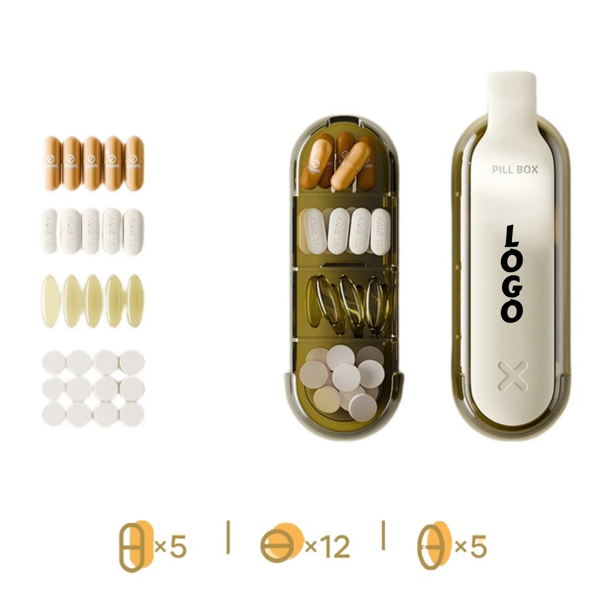 2 In 1 Pill Dispenser Medicine Organizer Box 2