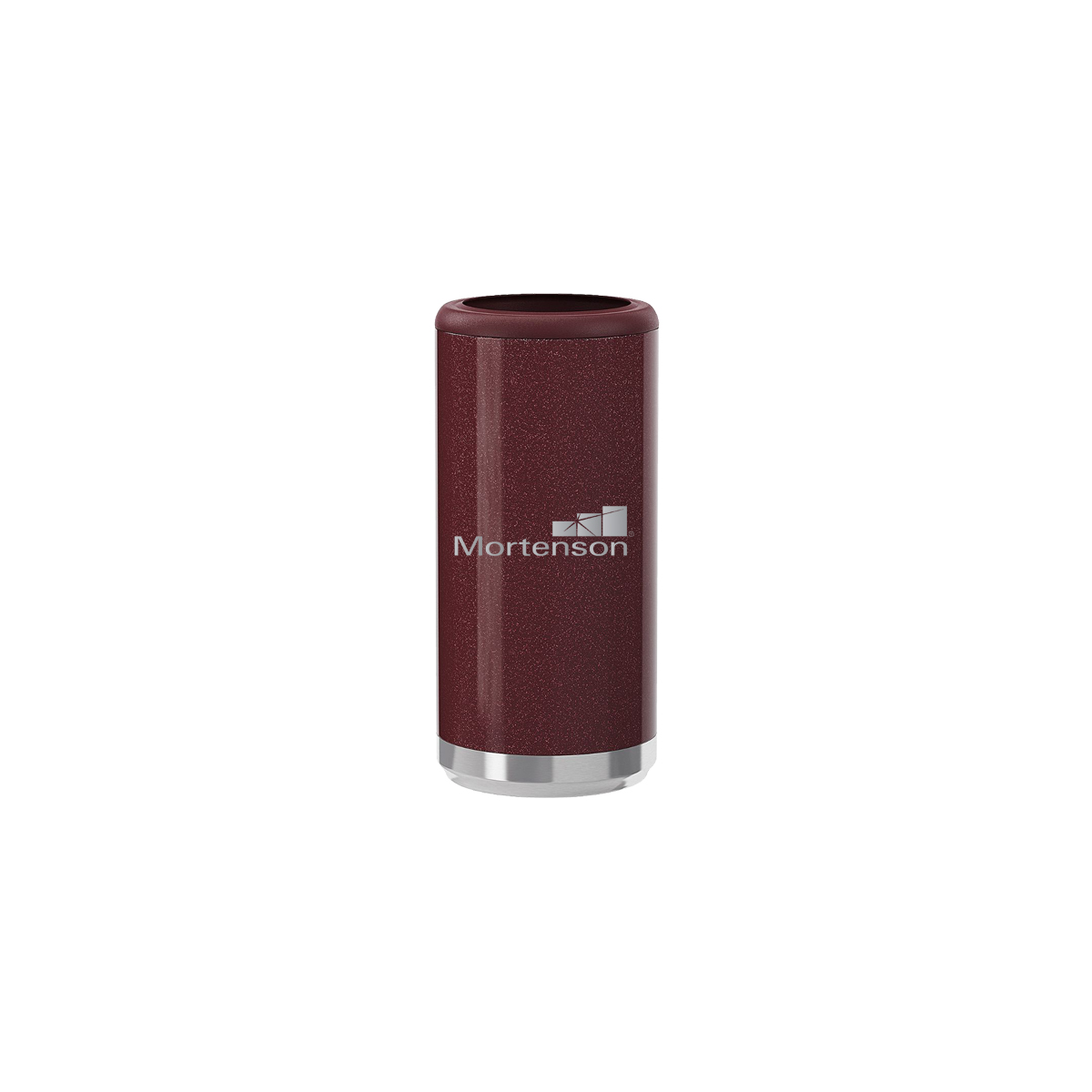 12 Oz. Glitter Rosewood Maars Stainless Steel Skinny Can Cooler