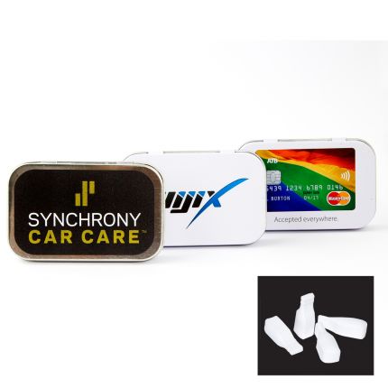 Rectangular Tin with Bottle Shaped Mints 1