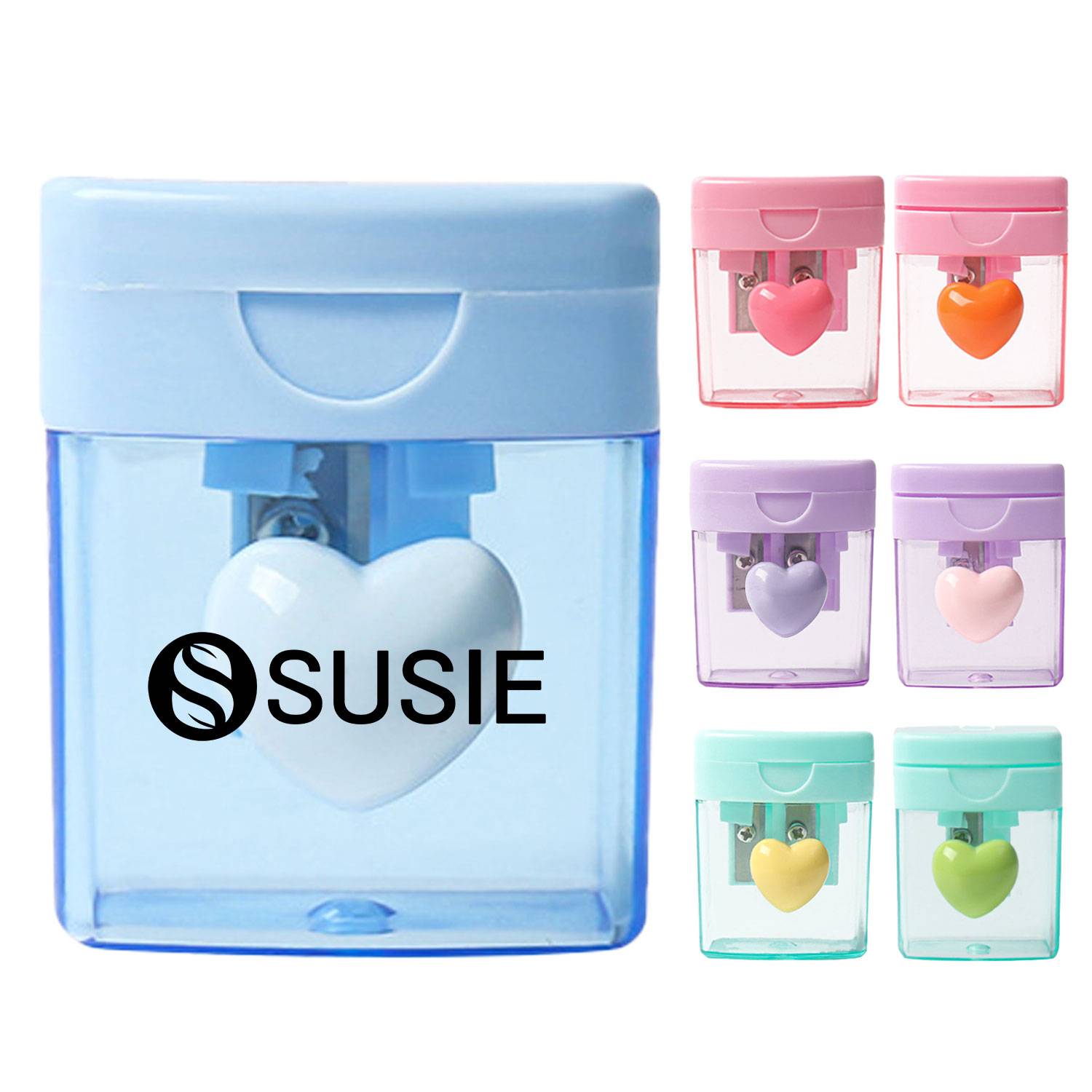 Cute Cartoon Pencil Sharpener with Lid for Kids – Manual 7
