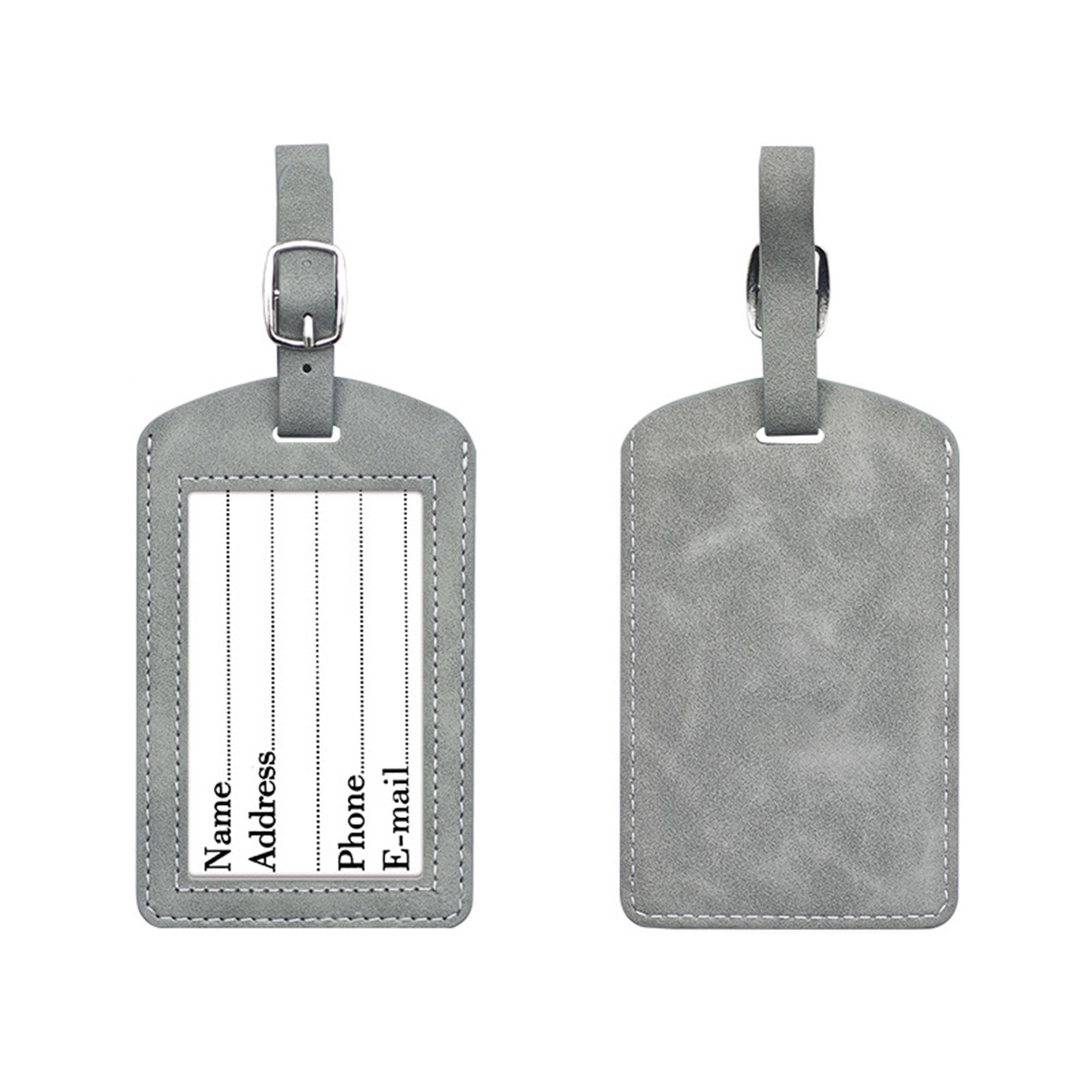 Debossed Premium Letherette Luggage Tag with Visable Window 11
