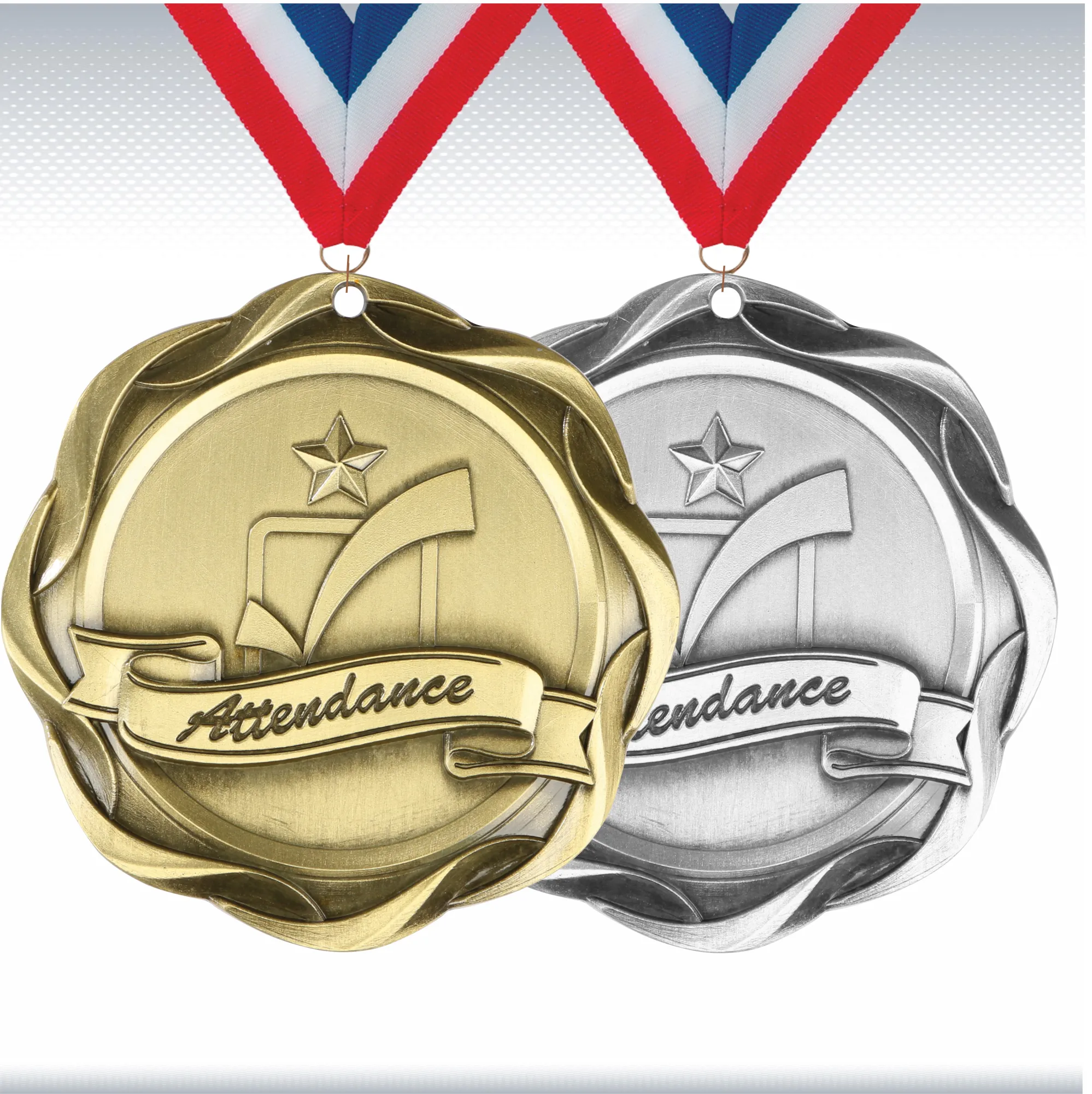 3" Gold Fusion Attendance Medal 3