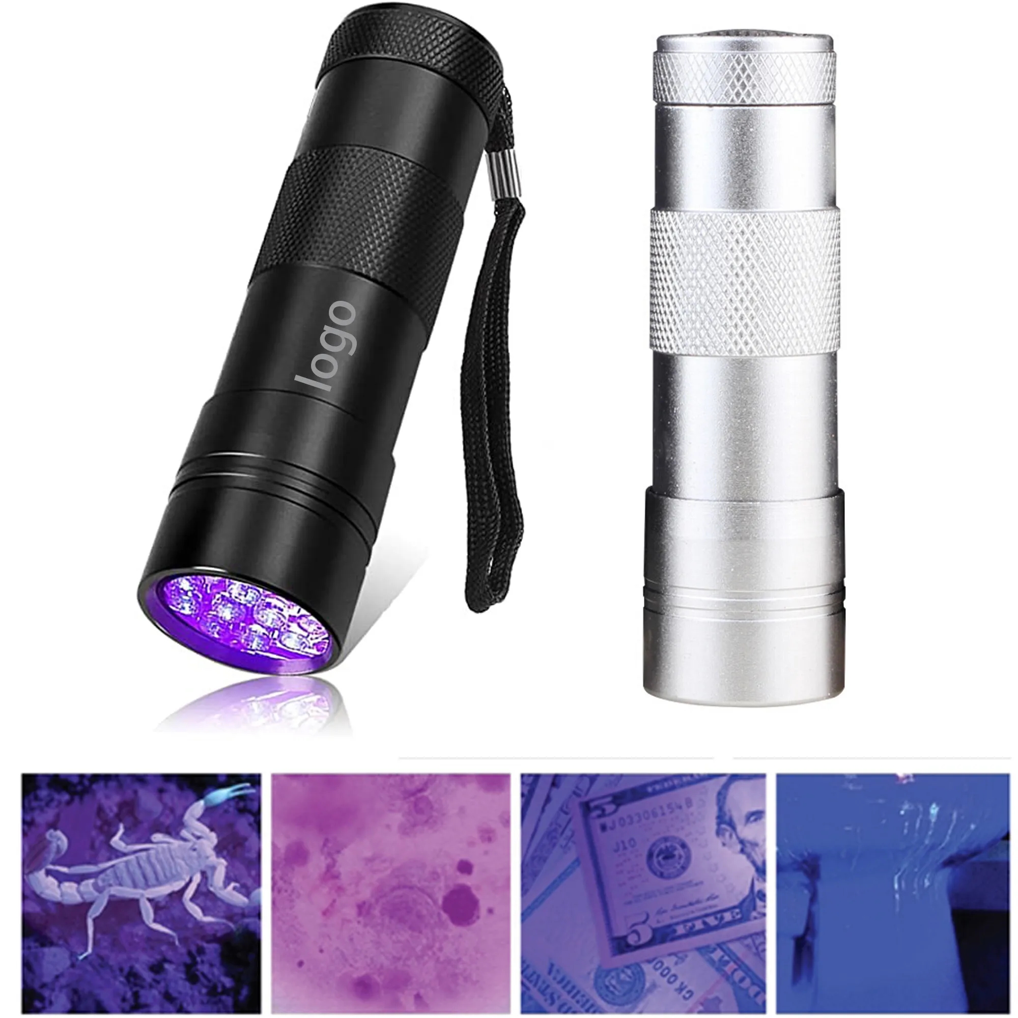 Customize Black Ultraviolet (UV) Led Flashlight 1