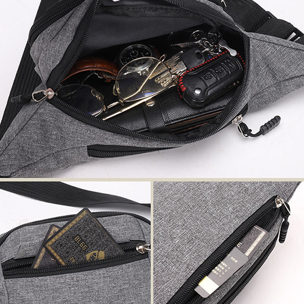 Multifunctional large oxford fabric fanny pack waist bag chest bag 2