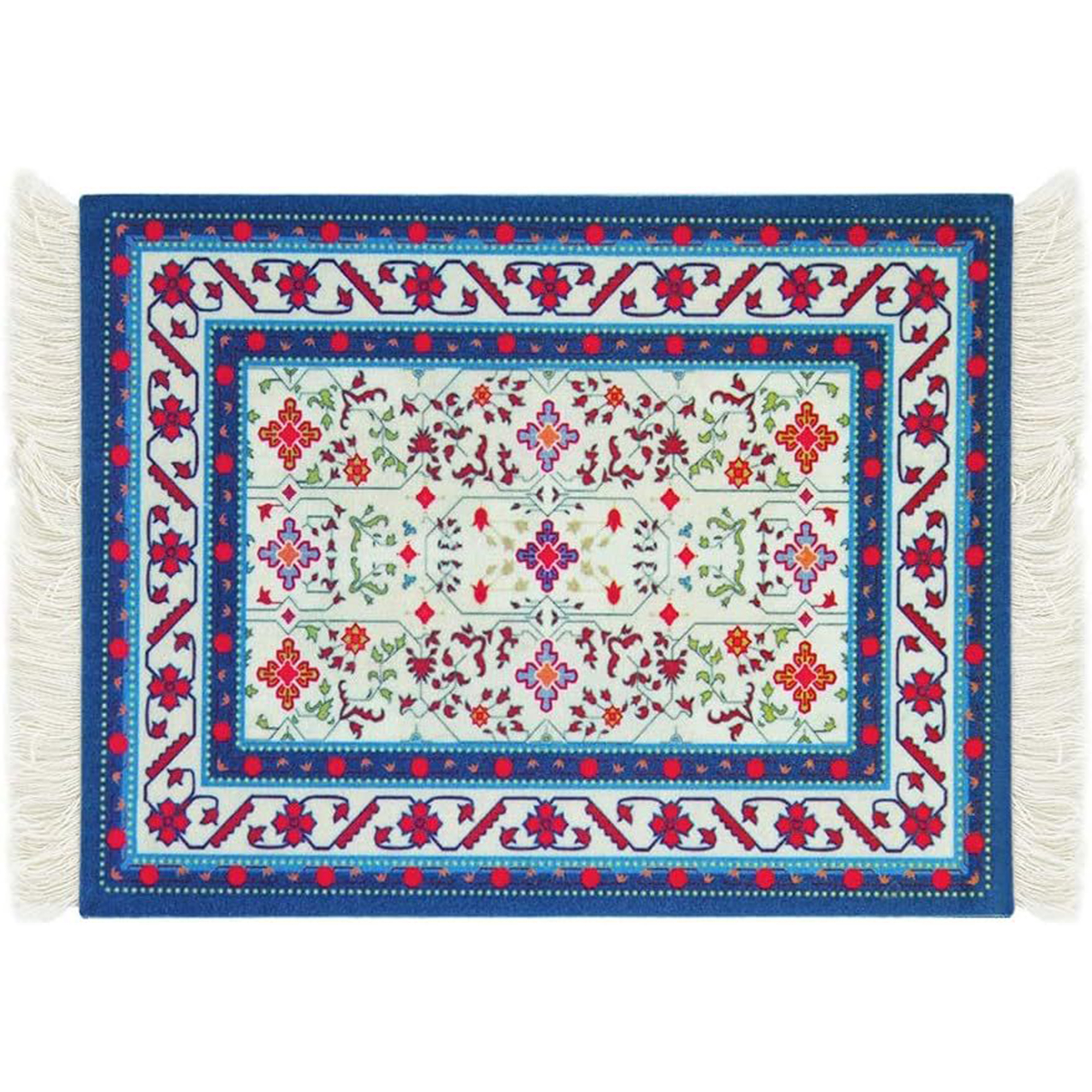 Fringe Edge Rug Mouse Pad Padded Protective Cloth Base 7.1" x 11" x 0.08" 6