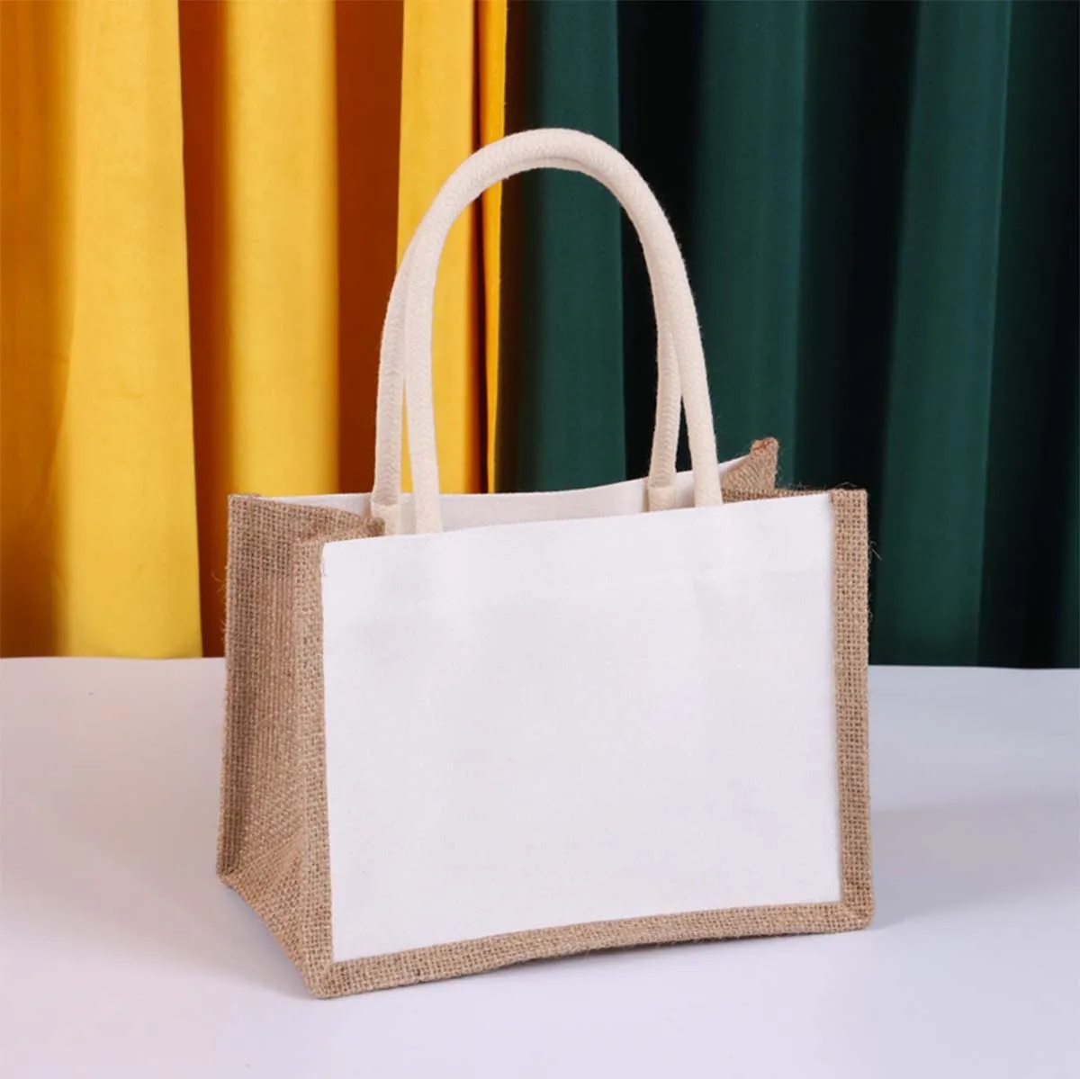 Customizable Size Travel Jute Tote Bags 12