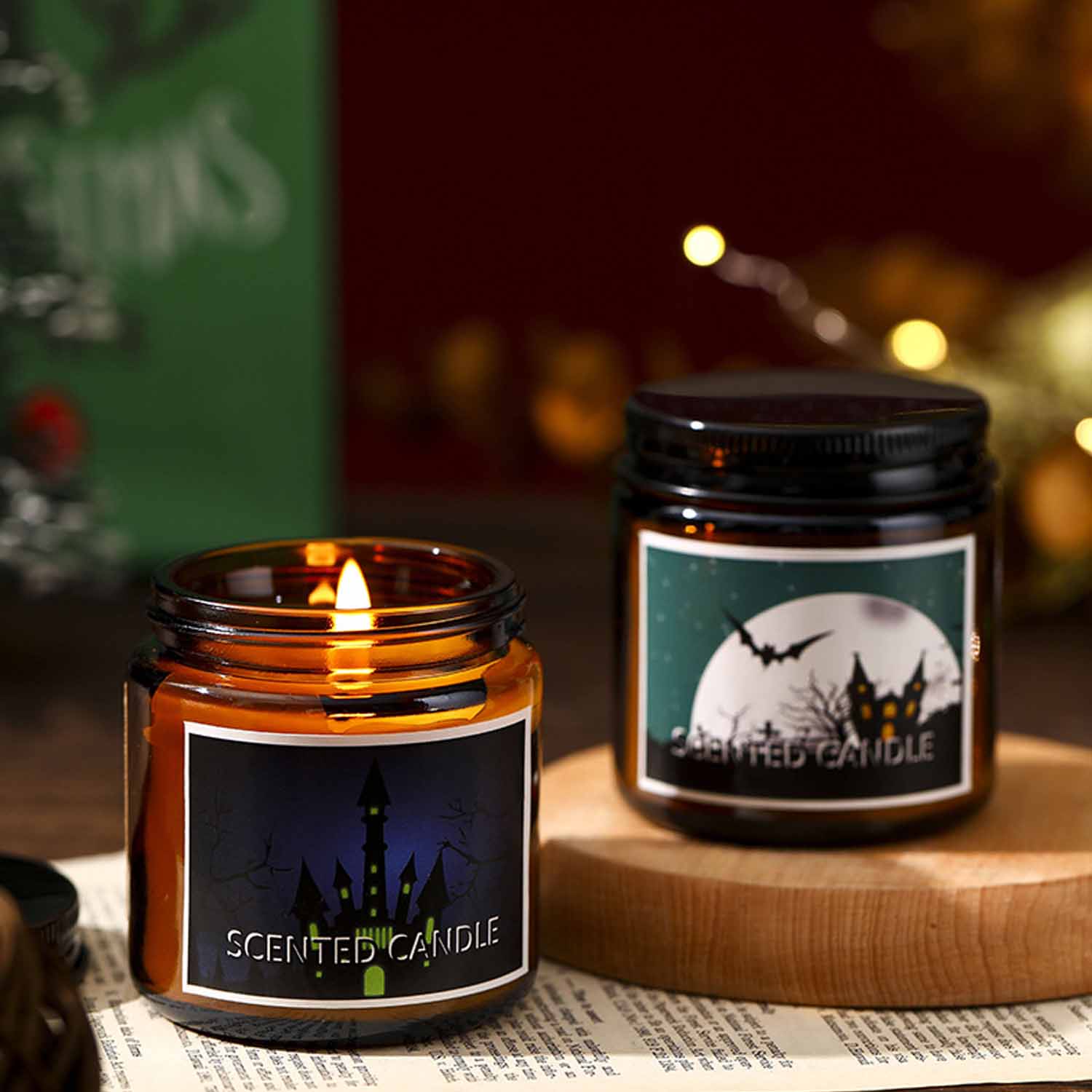 Customizable Halloween scented candle ornaments 3