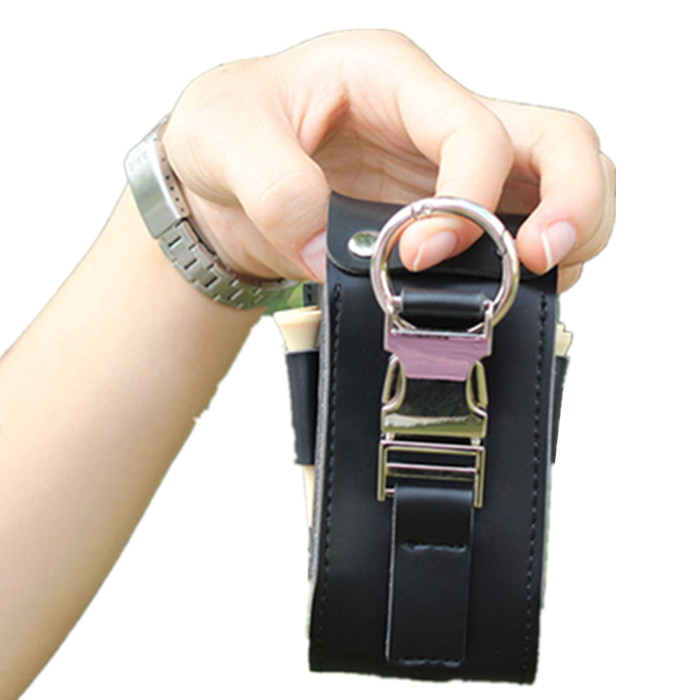 Classic Leather Golf Ball Holder Bag 7