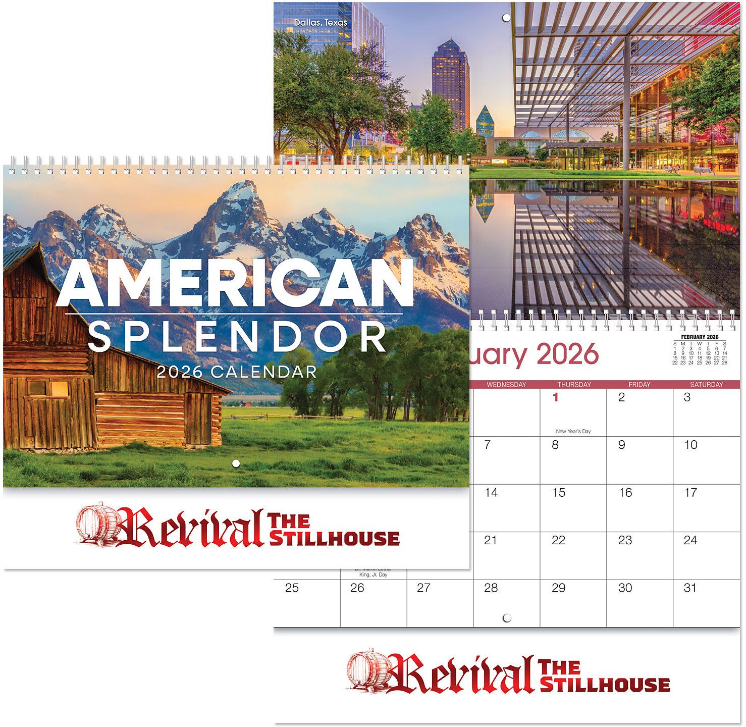 AMERICAN SPLENDOR SPIRAL WALL CALENDAR 17