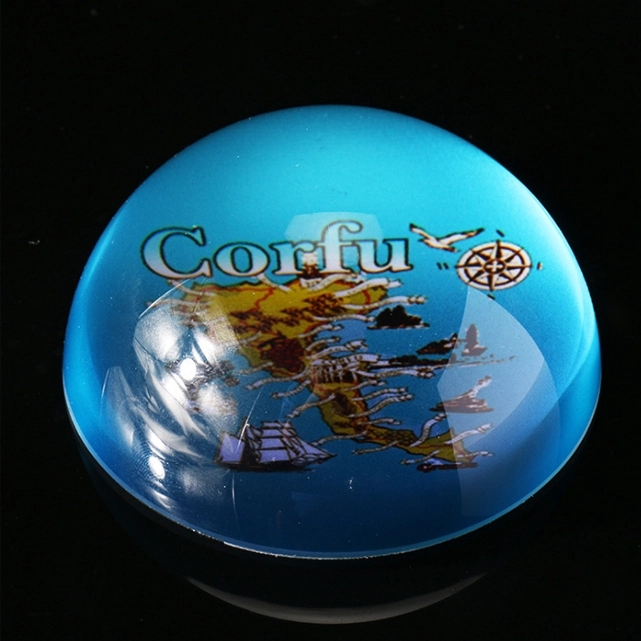 Round Dome Glass Paperweight - full color 4