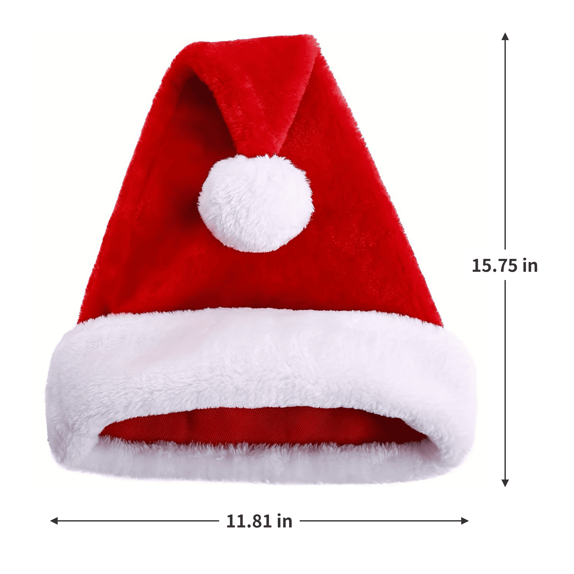 Adult Size Santa Inspired Plush Winter Hat 3