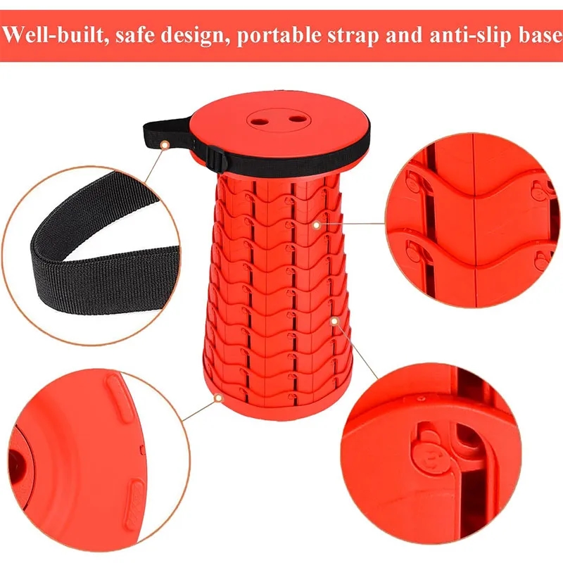 Portable Retractable Folding Stool Collapsible Telescoping 1