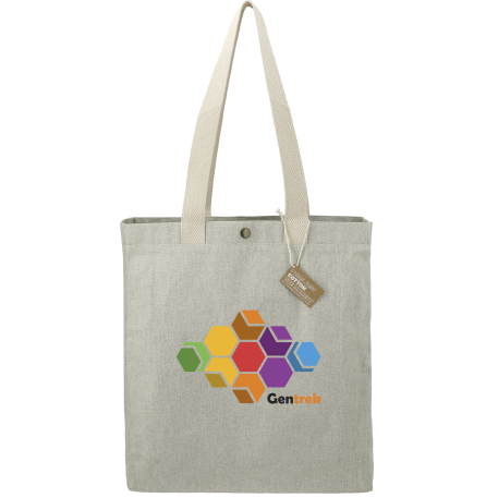 Repose 10oz Recycled Cotton Box Tote w/Snap 43