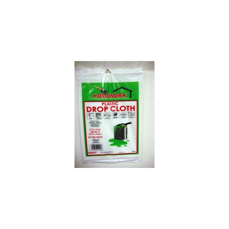 Light Duty Drop Cloths - Plastic 12' x 9' 2
