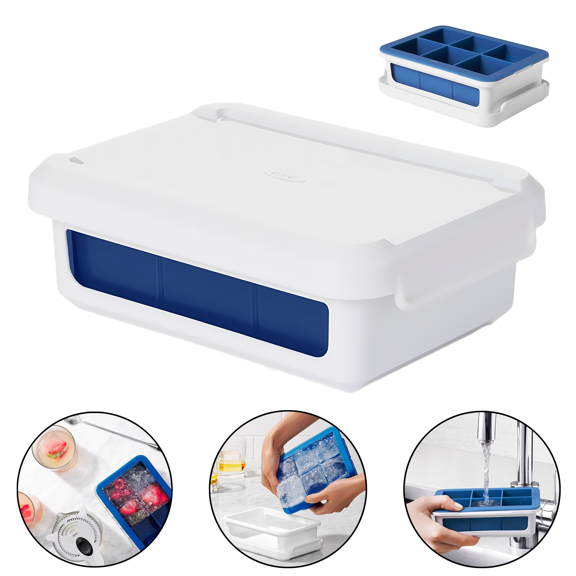 6-Cube Silicone Ice Tray with Lid 3