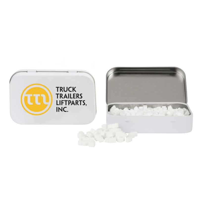 Rectangular Tin with Truck Shaped Mints 1