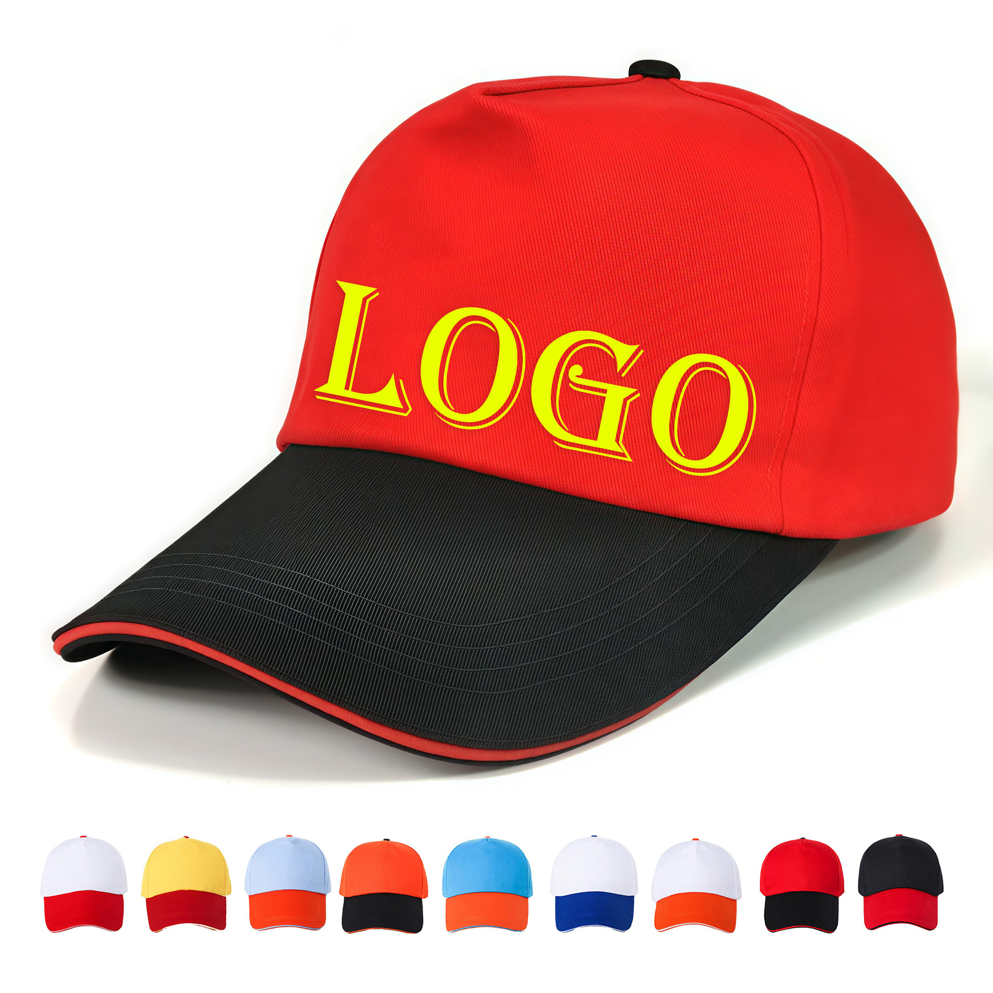 Polyester-cotton blend color-match baseball cap 2
