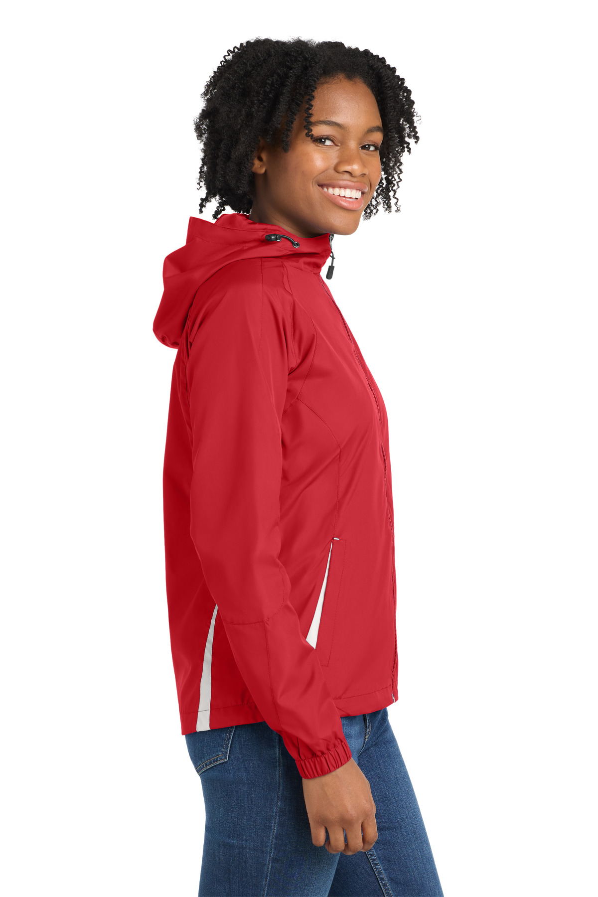 Sport-Tek Women's Colorblock Hooded Raglan Jacket. LST76 25
