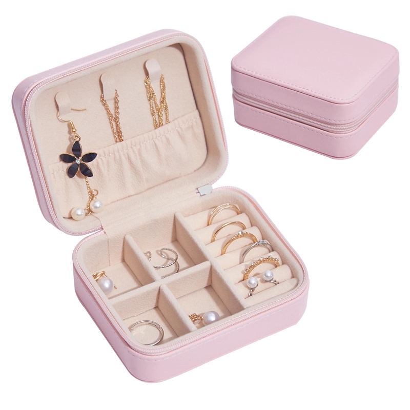 Portable Travel Jewelry Organizer Box & Earring Ring Storage 12
