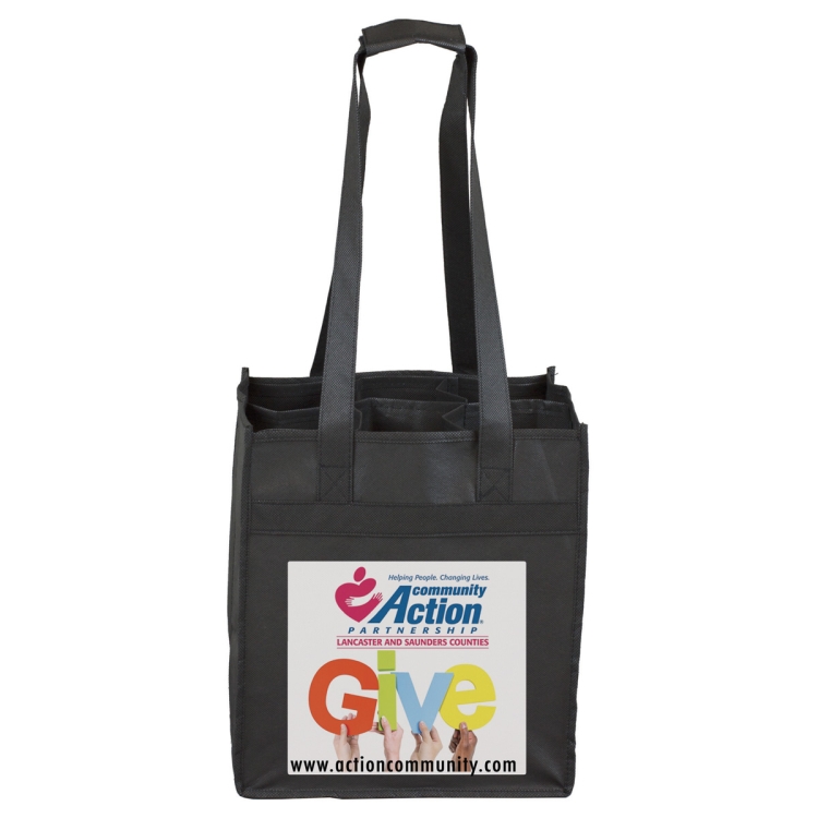 10"W x 11"H x 7"Gusset - "THE SONOMA" 6 Bottle Wine Tote Bag 7