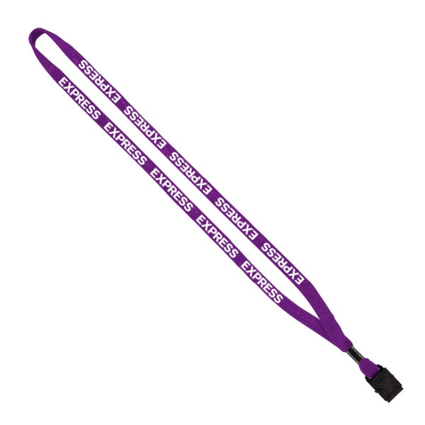 1/2" Cotton Lanyard with Metal Crimp & Split-Ring 63