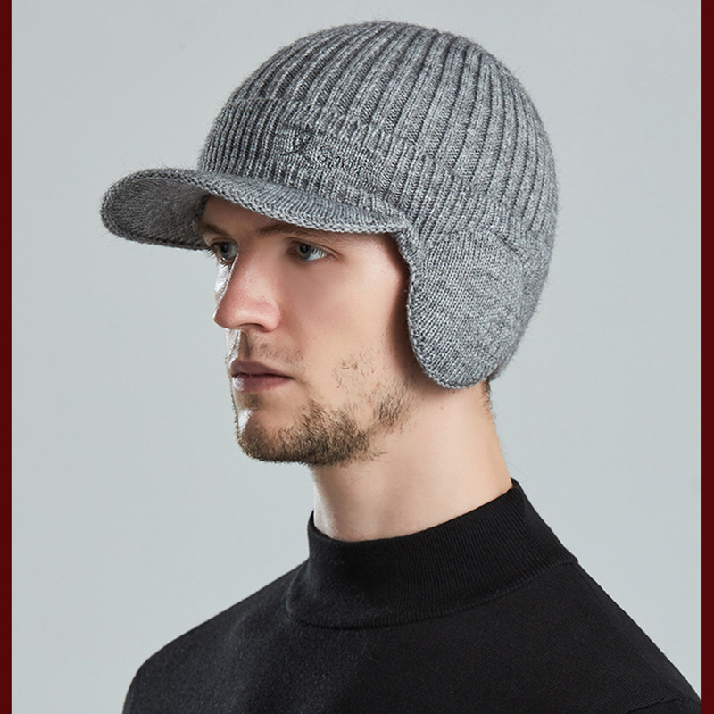 Knit Beanie Winter Fleece Lined Skull Cap w/ Ear Flaps 14