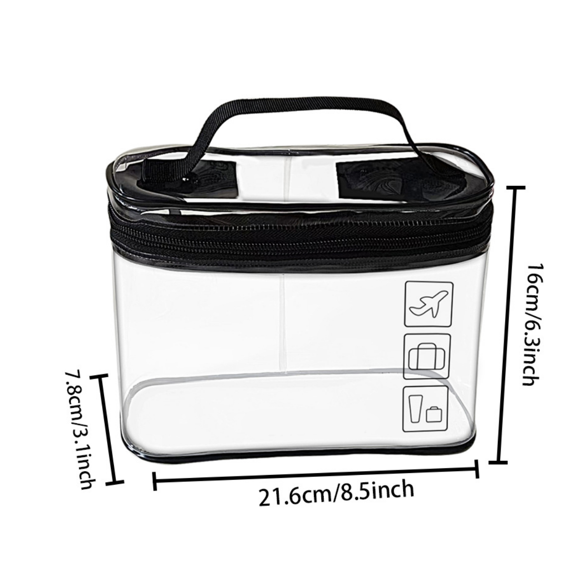 3L PVC Transparent Travel Organizer Bag with Handle 4