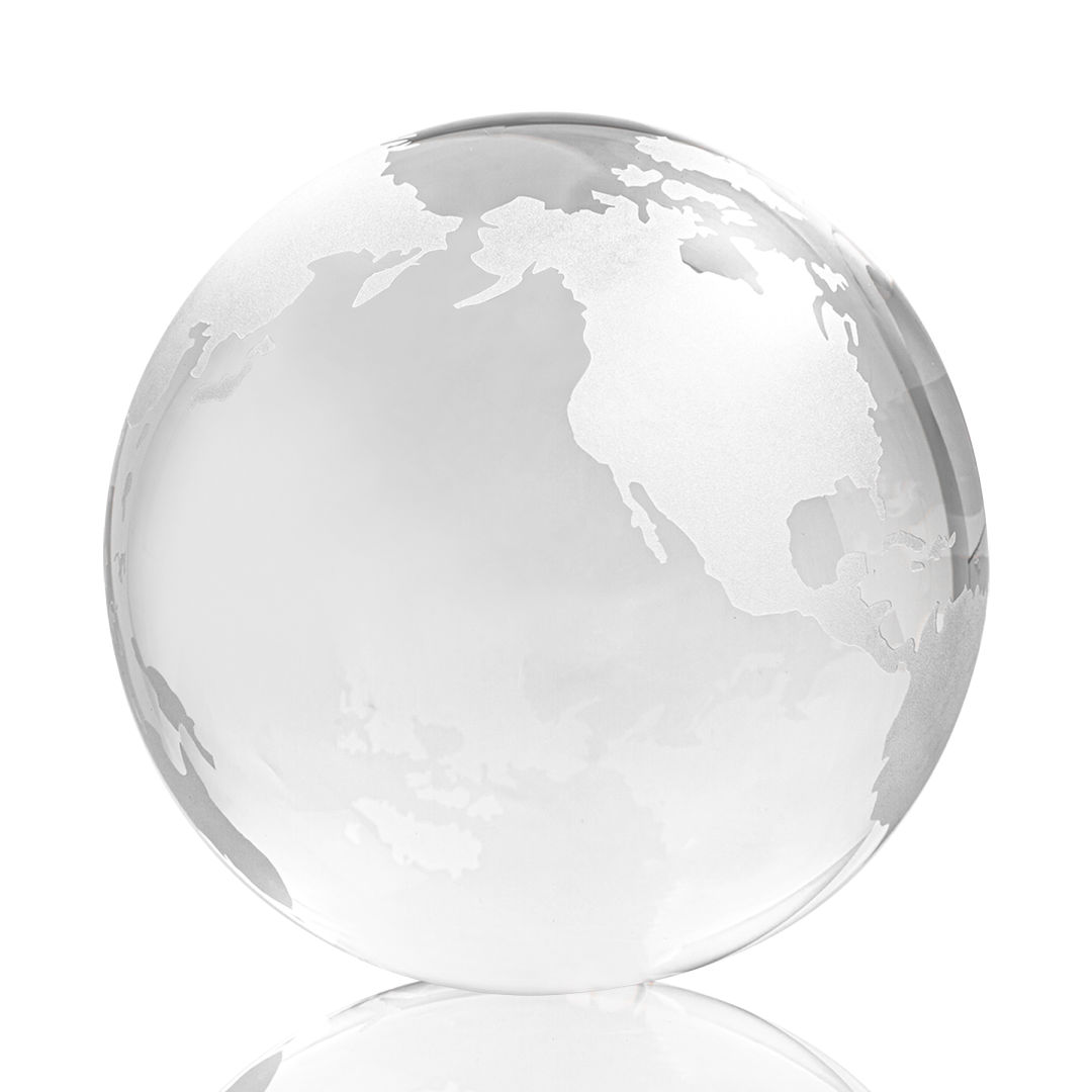 Globe Paperweight - Clear 24