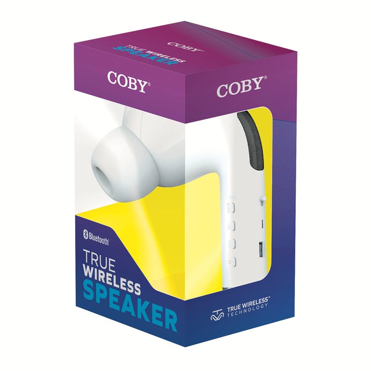 Pro Pod-Style True Bluetooth Wireless Speakers - White 2