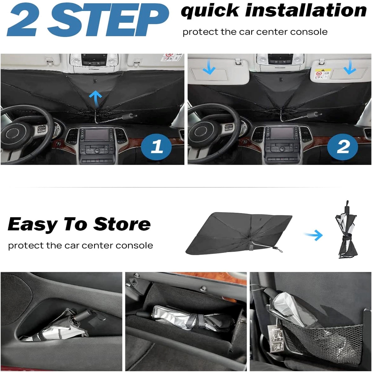 Car Windshield Sun Shade Umbrella 5
