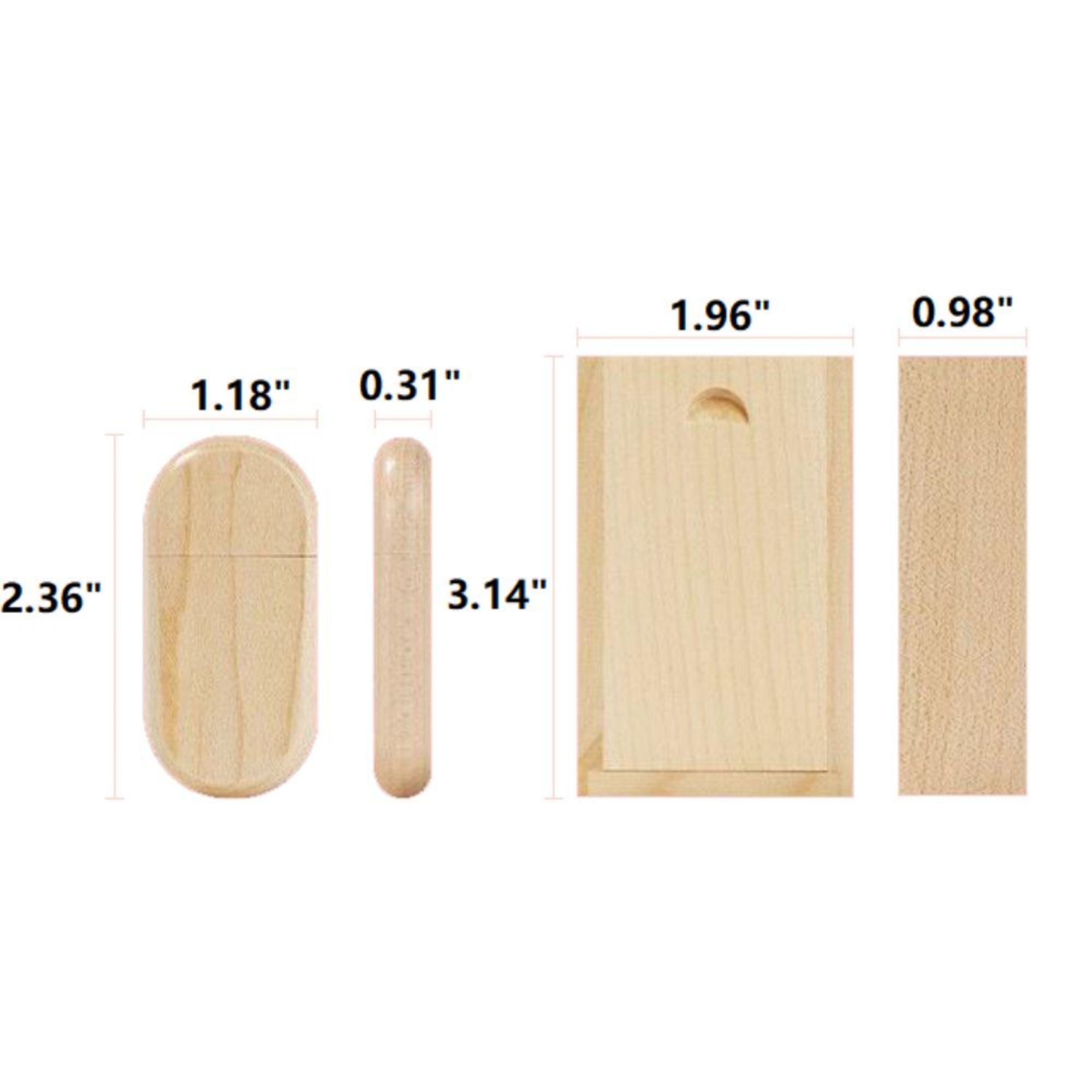 Wooden 8 GB USB Flash Drives With Finely Wooden Box 2