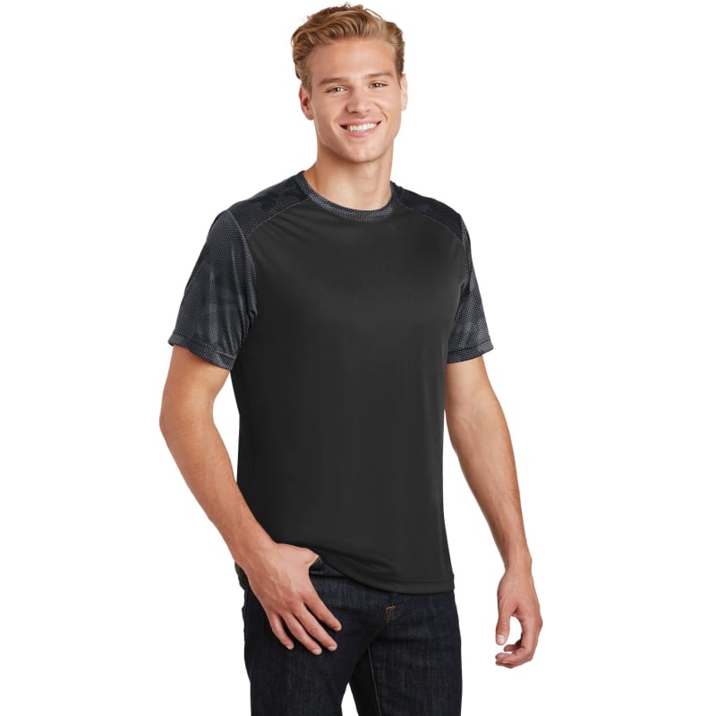 Sport-Tek CamoHex Colorblock Tee. 13