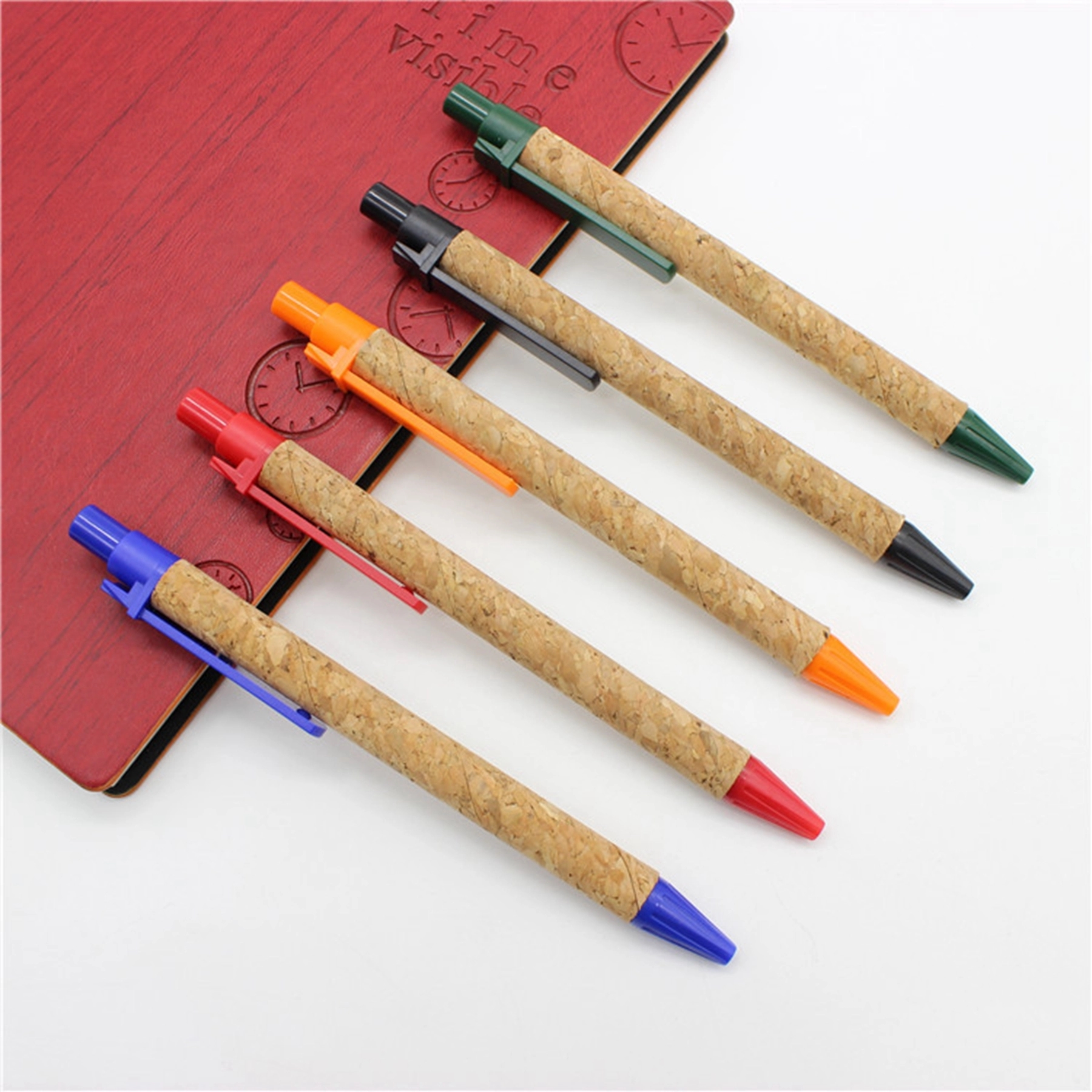 Retractable Eco Friendly Cork Ball Point Pen 4