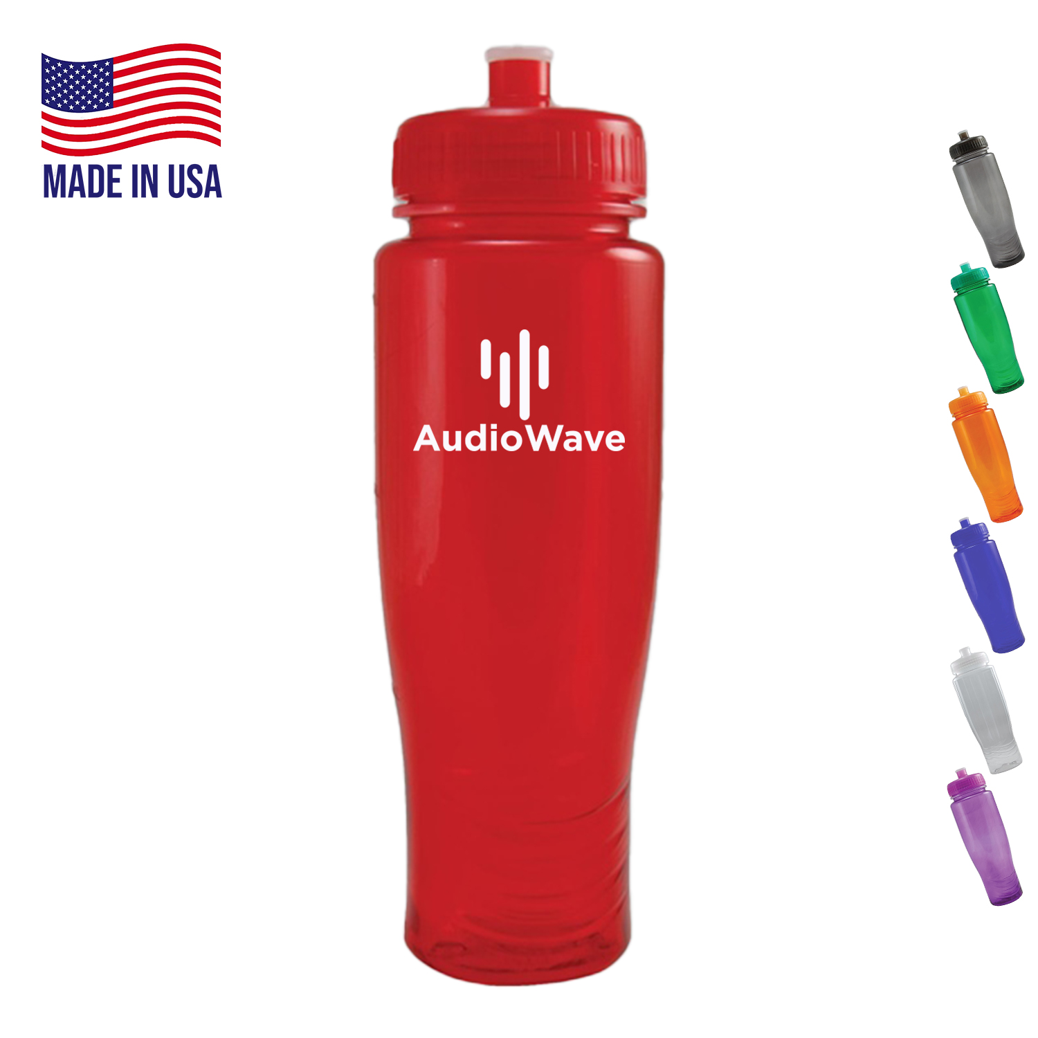 Polyclean Sports Bottle USA made 28 oz push spout 2