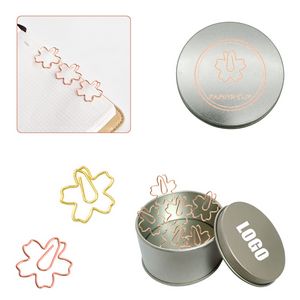 Flower Shaped Paper Clips In Tin Box 2