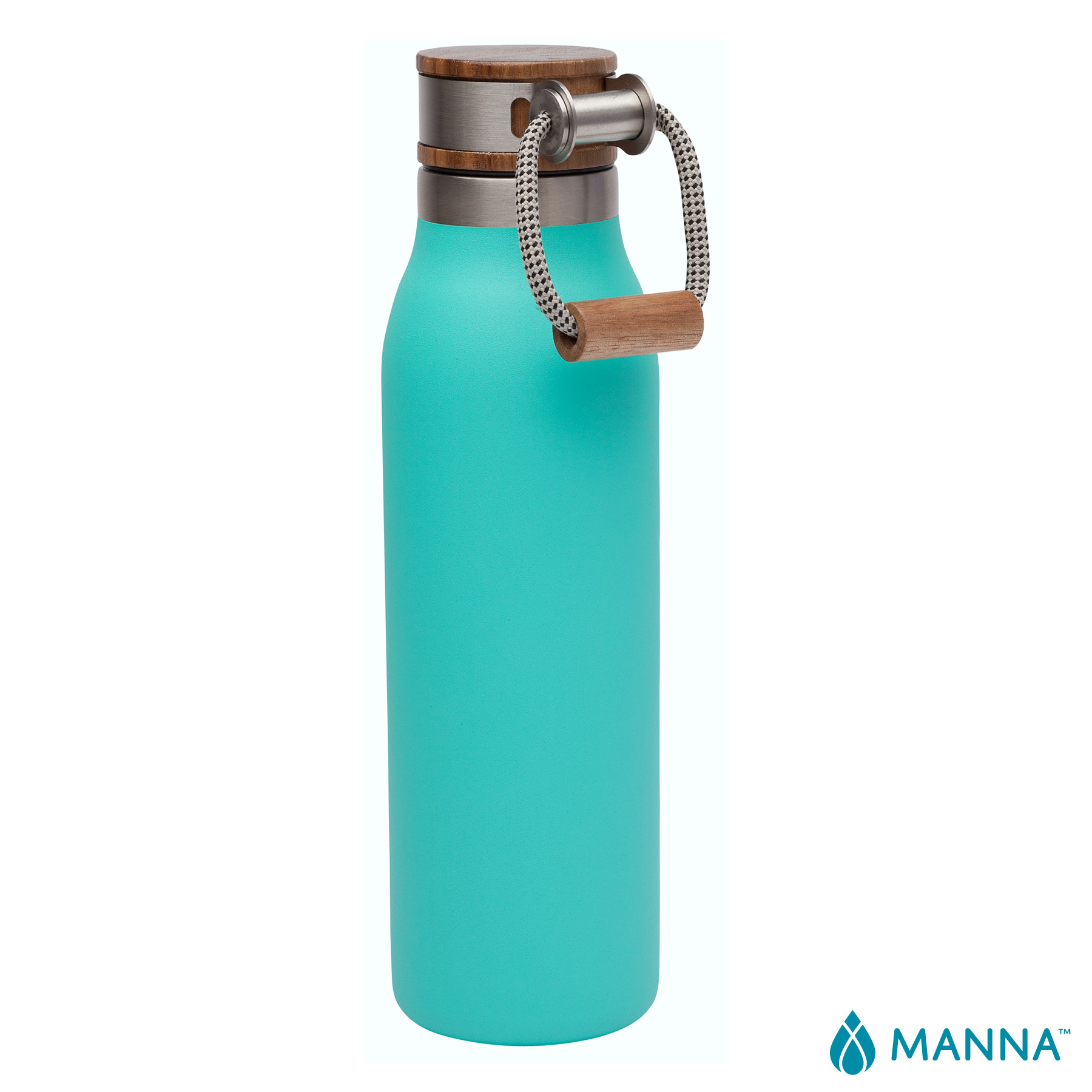 Manna™ 18 oz. Ascend Stainless Steel Water Bottle w/ Acacia Lid 13