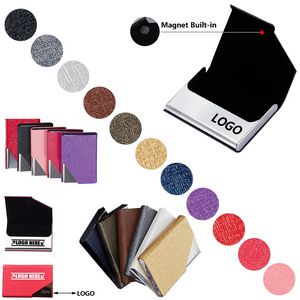 Business Name Card Holder With Magnetic Shut 2