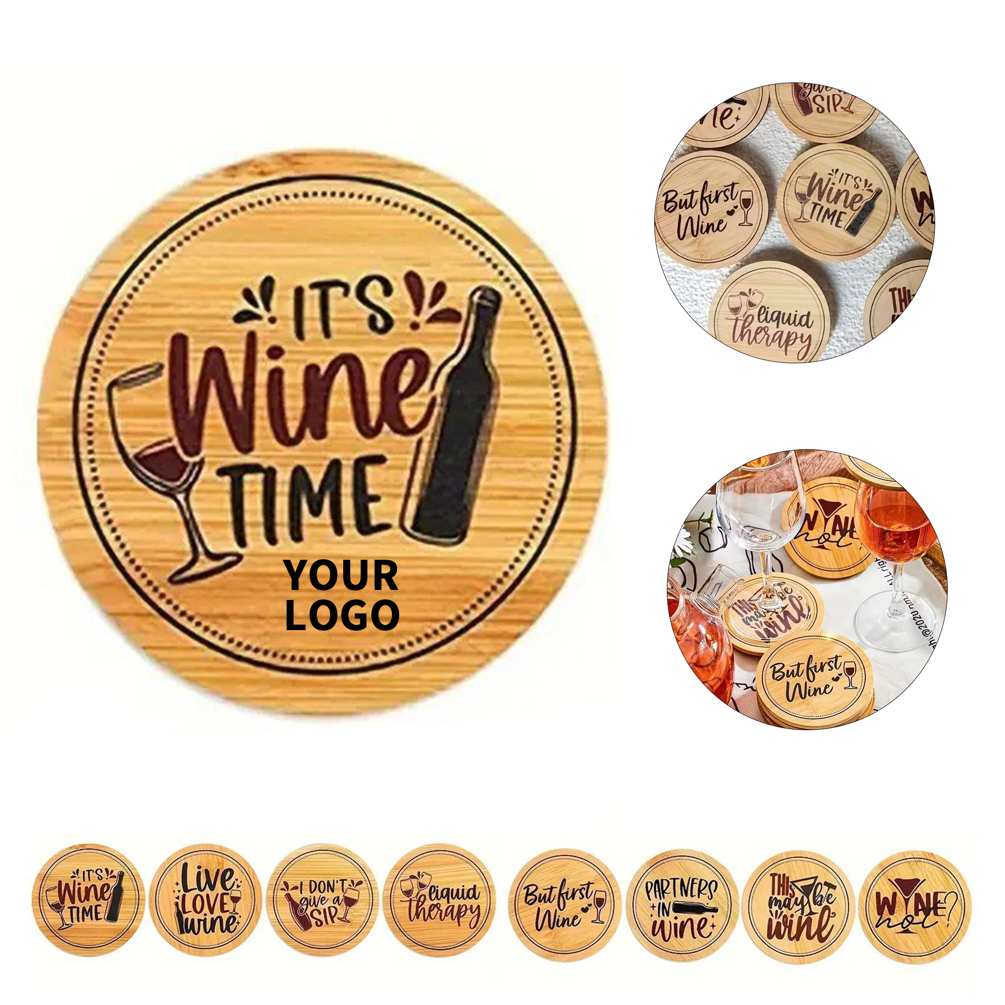 Wood Wine Glass Cover Lid 1