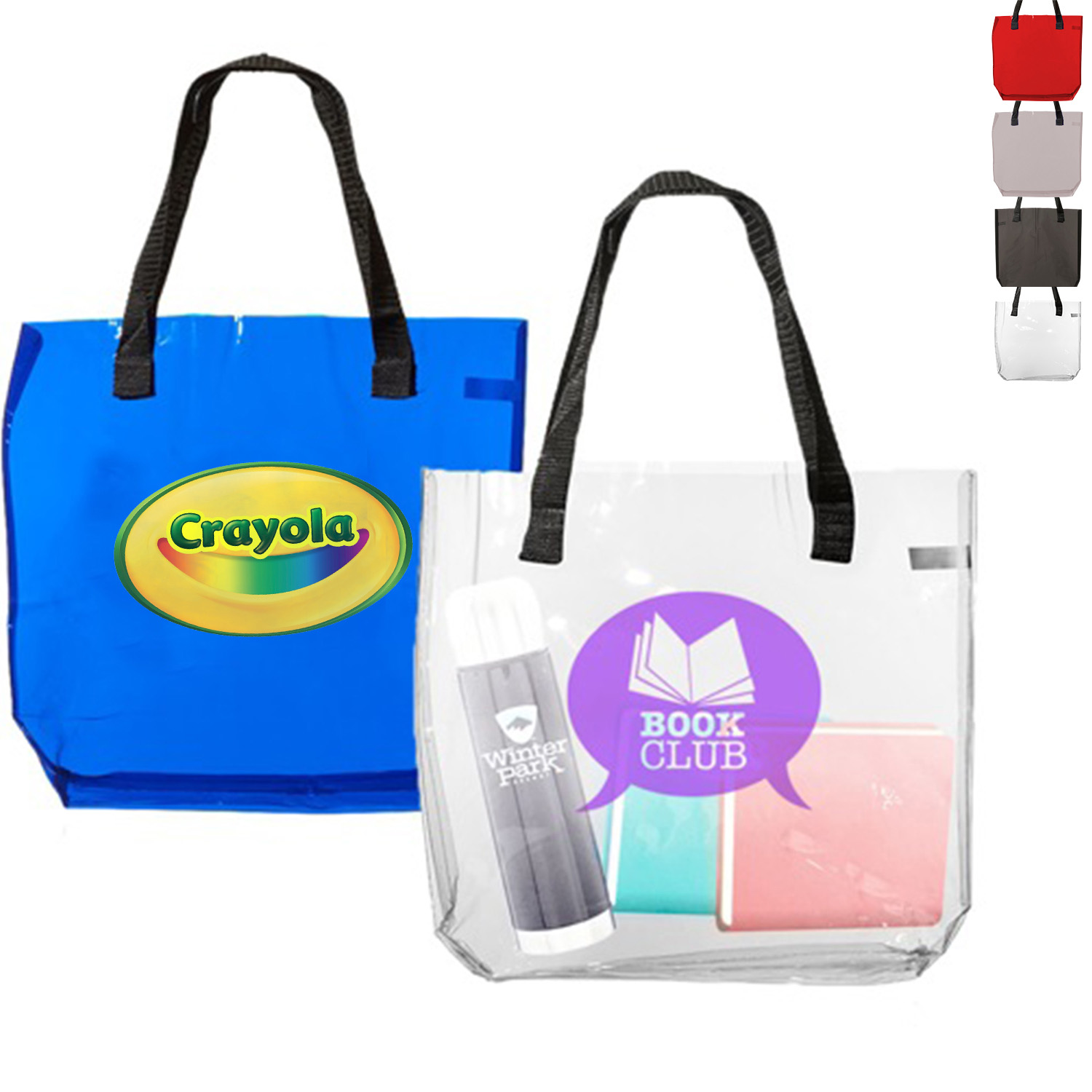Classic Transparent Beach Tote bag w/ Handles 2