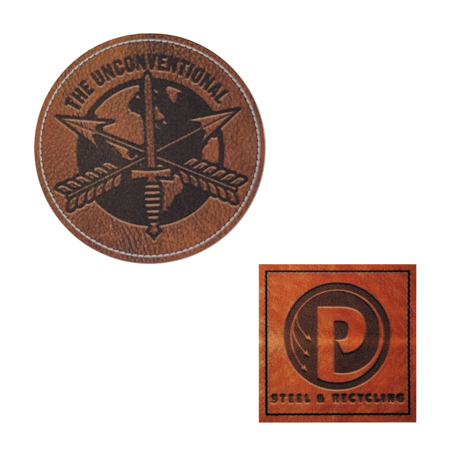 USA Made "Leather Look" Flat Printed Patches 7