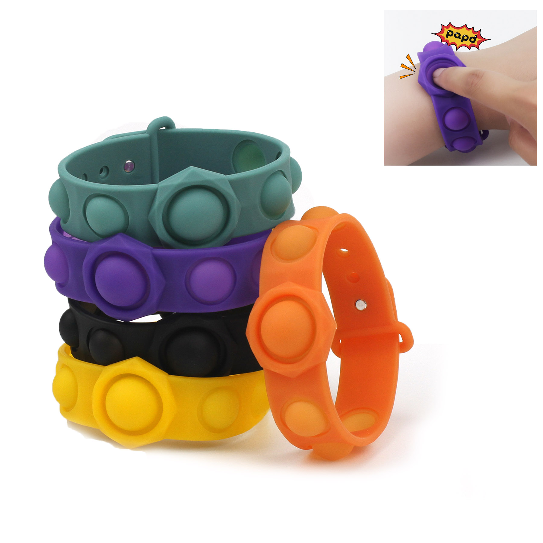 Push Pop Bubble Sensory Fidget Stress ReliefSilicon Wristband 2