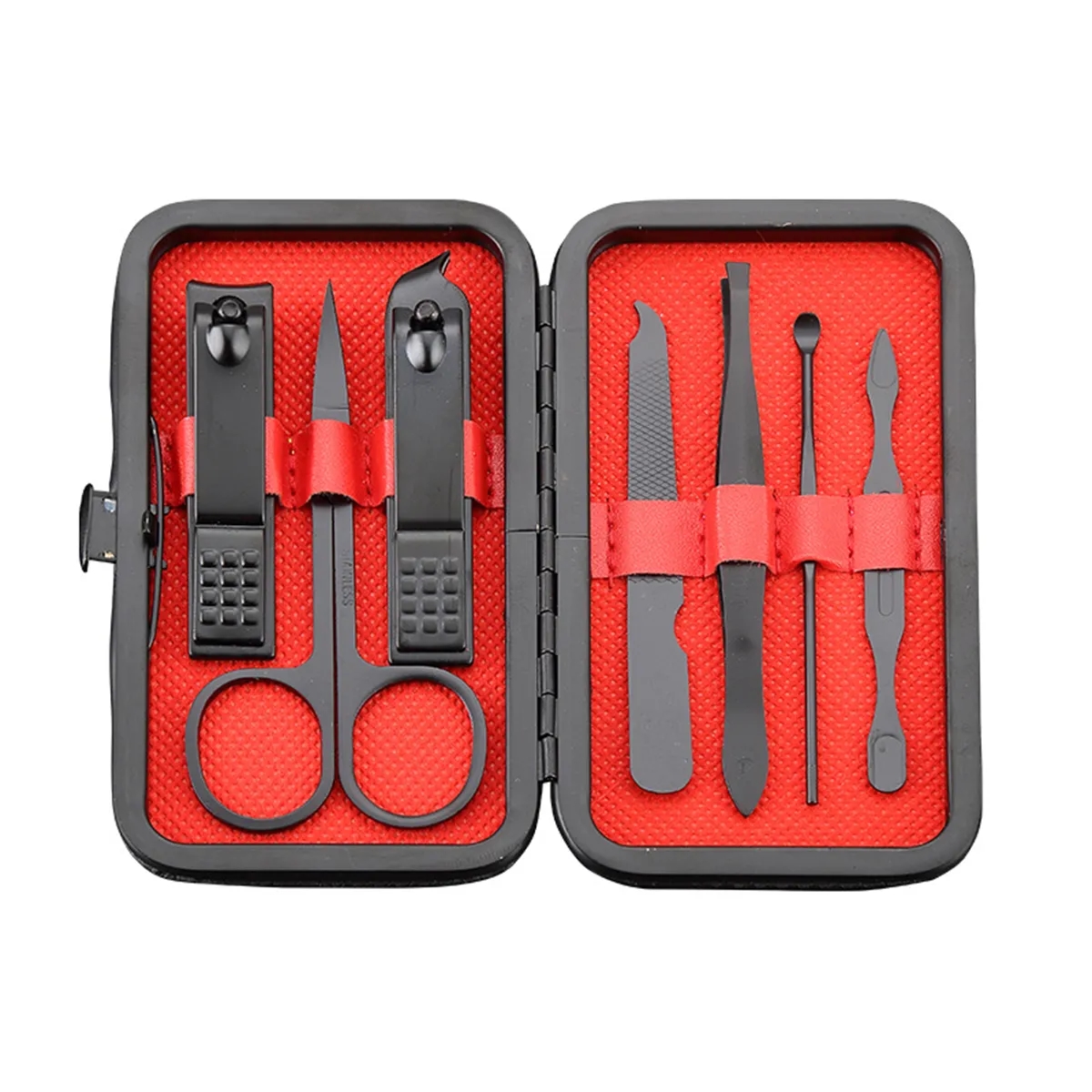 7 in 1 Black Manicure Set Nail Clippers Kit 3