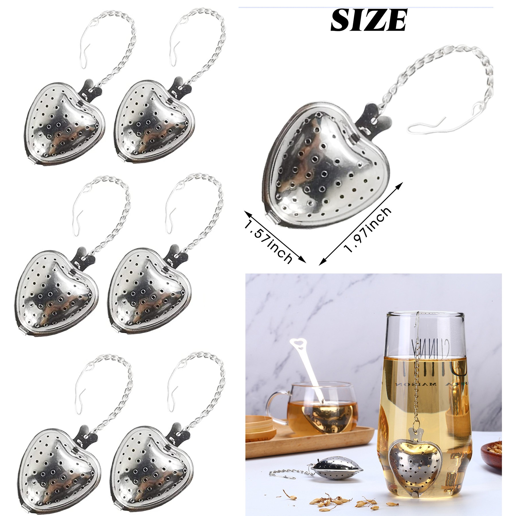 Tea Strainer Stainless Steel Mesh Tea Ball Infuser 2