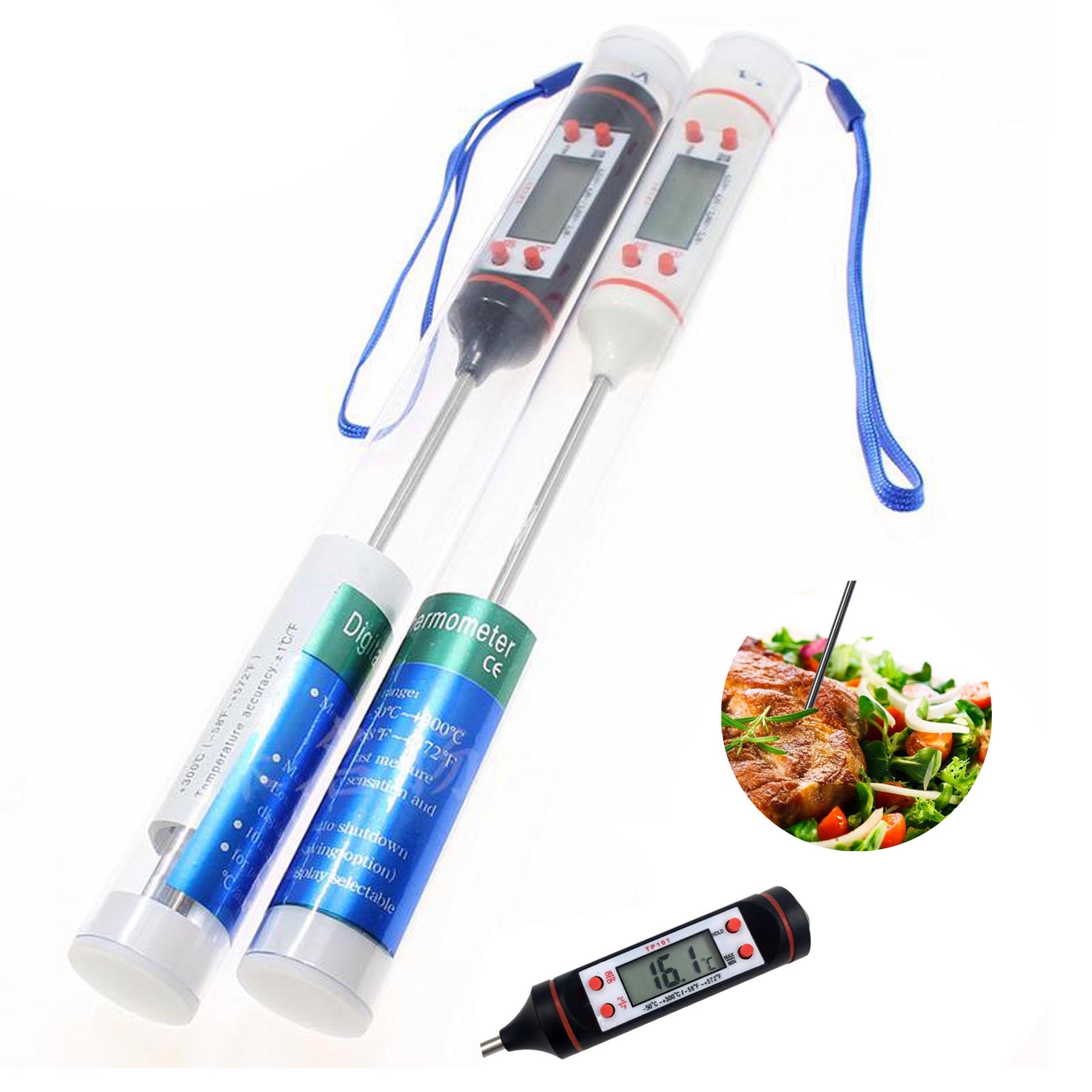 Digital Food Thermometer(Including one battery) 2